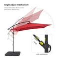 thumbnail image 4 of CHYVARY 8.2 x 8.2ft Outdoor Patio Offset Hanging Cantilever Umbrella with a Base for Deck, Poolside and Garden,Red, 4 of 7