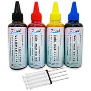 F-INK 4x100ml Sublimation Ink Compatible for Sublijet Sawgrass Virtuoso SG400 SG500 SG800 SG1000 SG400NA SG800NA,Heat
