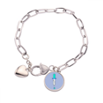 thumbnail image 1 of Indicador experimental del dispositivo de goteo Pulsera de cadena de corazón joyería encanto moda, 1 of 3