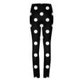 thumbnail image 7 of Kvture Womens Polka Dot Print Yoga Pants High Waisted Tummy Control Tights Stretchy Workout Leggings Seamless Athletic Gym Pants Legging Black S, 7 of 7