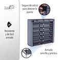 thumbnail image 2 of Closet Zapatera Minimalista Armario Organizador Multifuncional Armable STAY ELIT Almacenamiento para Zapatos 36 pares (Gris, 6 niveles), 2 of 5