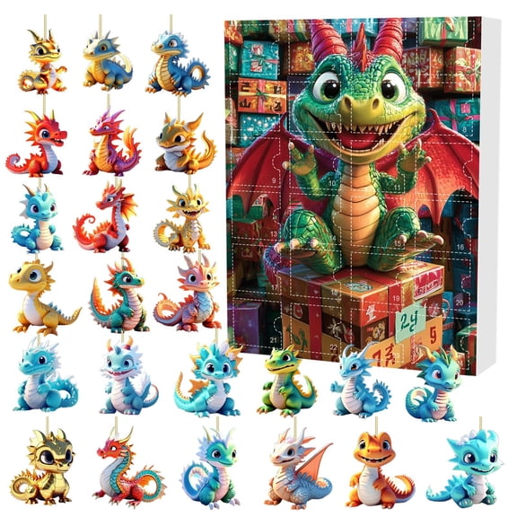 Nkmbld Christmas Advent Calendars Christmas Countdown Calendar Cute Acrylic Decoration Holiday Gifts Box for Family and Friend