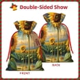 thumbnail image 2 of Naloa Artistic Oil Painting Sunflower Drawstring Christmas Bags, 3D Xmas Gift Bags, Christmas Wrapping Bags, Xmas Goodie Bags, Treat Pouch Bags, Party Favor Bags-Medium, 2 of 9