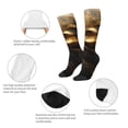 thumbnail image 4 of Bingfone Compression Socks for Women and Men Long Socks for Running Athletic Cycling Nurse-Luxurious Gold Flow, 4 of 8