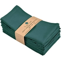 Fingercraft Cloth Napkin, Solid Color Cotton Linen Blend Table Napkins, Soft and Absorbent Fabric, Set of 12, Teal