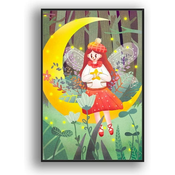IDEA4WALL Framed Canvas Wall Art for Living Room, Bedroom Flow in The Dream Canvas Prints for Modern Home Decoration Ready to Hang