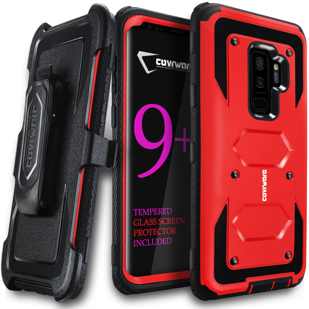 Samsung Galaxy S9 S9 Plus Case Covrware Aegis Series W 3d Tempered Glass Screen Protector 