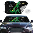 thumbnail image 2 of Uemuo Space Dino Cartoon Black Pattern Accordion Car Windshield Sun Shade, Foldable Reflective Sun Visor for Car, Reflector Windshield Sunshade-Small, 2 of 7