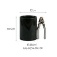 thumbnail image 1 of Taza de café de cerámica dorada electrochapada | Mango ergonómico elegante | Cristalería resistente al calor resistente a 12oz para cocina de oficina en casa, vaso moderno de regalo y decorativo de, 1 of 1
