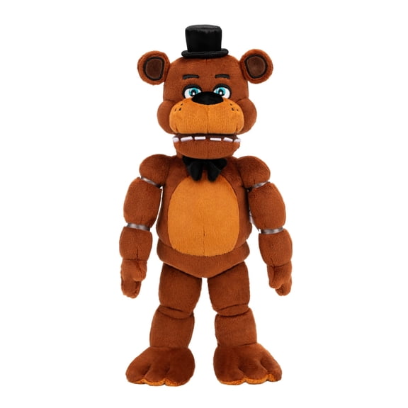 Five Nights at Freddy’s 14 inch Poseable Sound Classic Freddy Plush - 5 Sounds, 1 Song Clip, and Glow-In-The-Dark Eyes