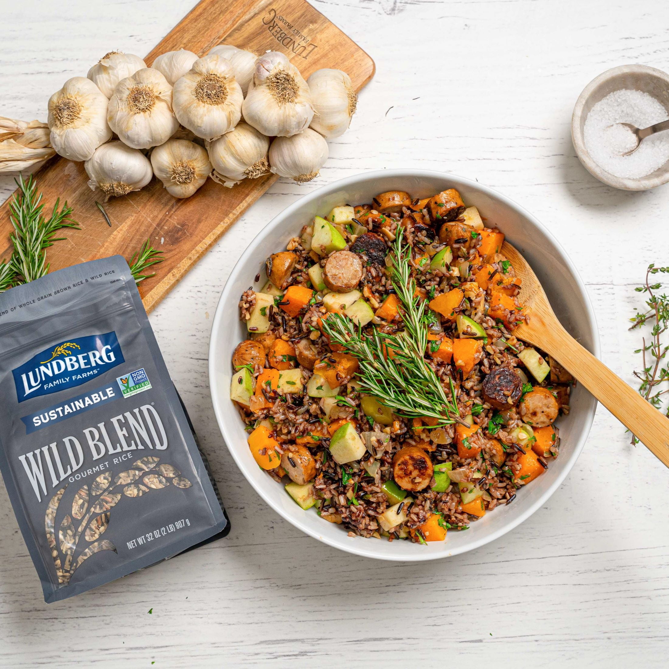 Lundberg Sustainable Wild Blend Rice - Gluten Free, Vegan, 1lb Resealable Bag