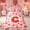 Pink C, variant on Feelyou Cute Cartoon Monogrammed J Twin Bedding for Girls, Pink Red Strawberry Fruit Bedding Comforter Set, Pink Reversible, 7 Pieces