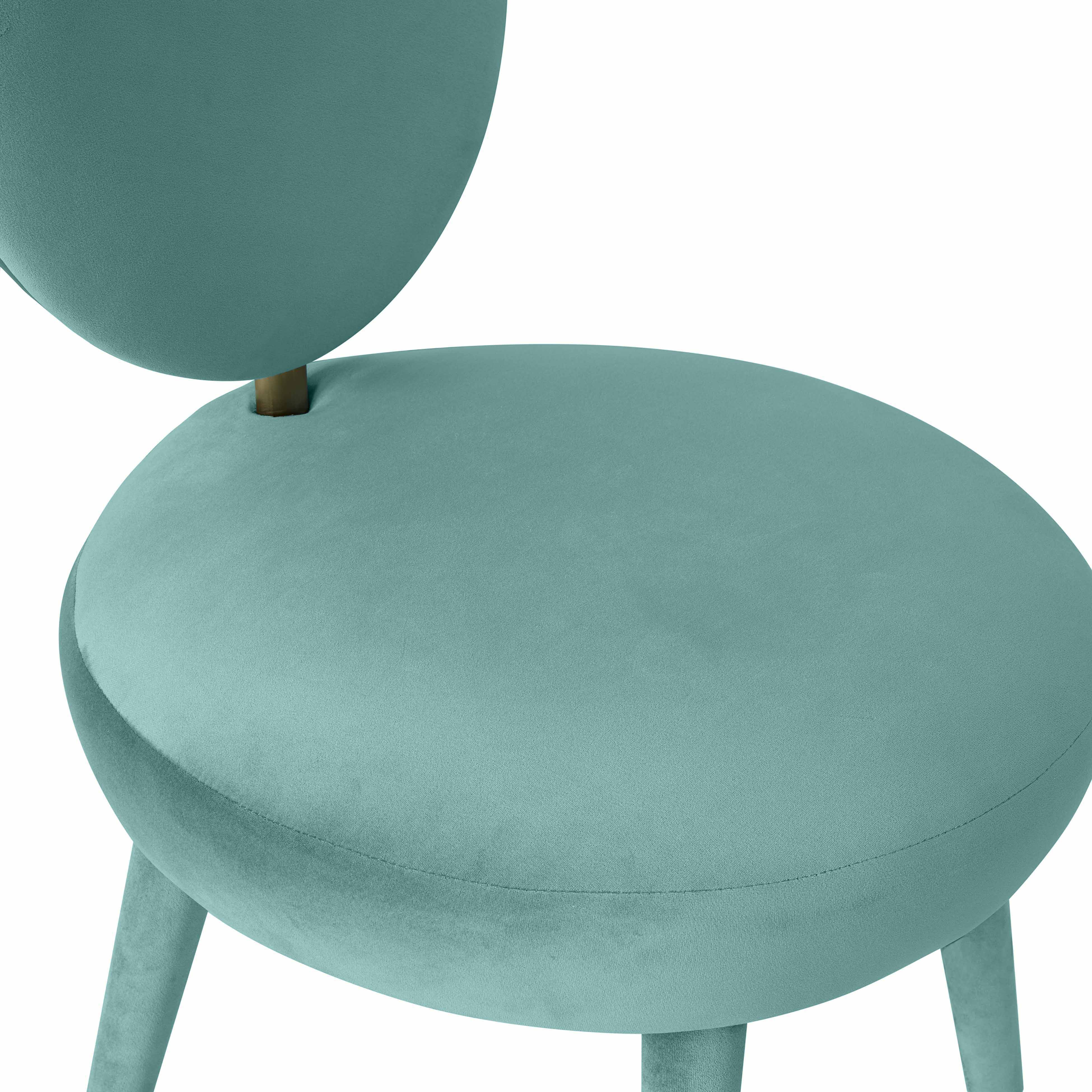 TOV Furniture Kylie Sea Blue Velvet Dining Chair - image 4 of 5
