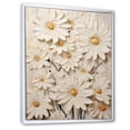 thumbnail image 2 of Designart "Elegant White Daisy Fields III" Daisies Floater Framed Canvas Wall Art, 2 of 5