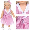 thumbnail image 3 of Ensemble de Vêtements de Poupée Mode : Tenue d'Été pour Poupée, Chemise de Poupée pour Poupée de 18 Pouces, 3 of 10