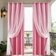 thumbnail image 1 of ddioayh Curtains Double Layer Blackout Thermal Insulated with Star Lace Design 84x52in for Bedroom and Living Room Adjustable Light Control, 1 of 6