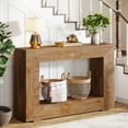 thumbnail image 3 of Tribesigns Farmhouse Console Table, 47-Inch Wood Storage Entryway Accent Table, Brown, 3 of 9