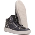 thumbnail image 5 of Guess Verona Mid Sport Men's Hi Top Lace Up Synthetic Sneakers In Coal Size 8.5, 5 of 6