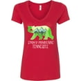 thumbnail image 3 of Inktastic Smoky Mountains, Tennessee Mountains and Bear Shape Women's V-Neck T-Shirt, 3 of 5