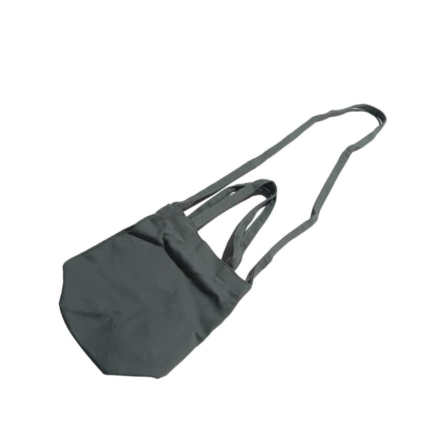 Yuarrent Bolsa de lona para botella de agua con asas, bolsa portavasos portátil, bolsa de transporte de Color sólido, suministros para viajes Almacenamiento y organización del hogar Gris oscuro