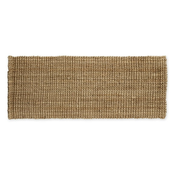 J & M Home Fashions Eco-Friendly Sturdy Rolled Natural Indoor/Outdoor Jute Rug, 22x60", 1-Piece, Natural