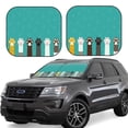 thumbnail image 1 of Fotbe Cute Cat Paw And Dog 2-Piece Car Windshield Sun Shade | Sun Blocker for Car Windshield | Foldable Automotive Interior Accessories for Sun Protection-Small, 1 of 6