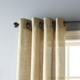 thumbnail image 4 of Nanshing Burlap Solid Color Room Darkening Grommet Top Single Curtain Panel, Tan, 54" x 84", 4 of 5