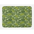 thumbnail image 1 of Leaves Bath Mat, Continuous Nature Exotic Forest Monstera Leaf Silhouettes Illustration, Plush Bathroom Decor Mat with Non Slip Backing, 29.5" X 17.5", Pastel Green Multicolor, by Ambesonne, 1 of 2
