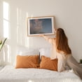 thumbnail image 2 of Flock of Birds in Ocean Beach, San Diego - San Diego California Photography Bird Silhouette Nature Skyline Scenic Minimalist Wildlife Oak Framed Wall Art Print 12 x 18 inches, 2 of 6