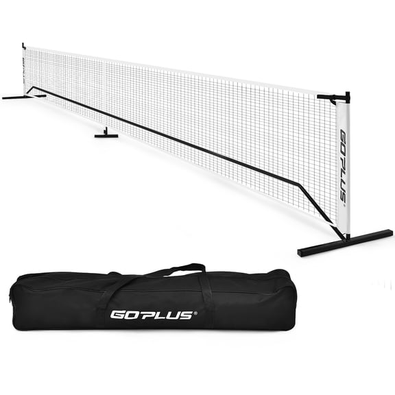 Costway Portable Pickleball Net with Carry Bag, Steel/Fiberglass, 22ft