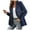 Navy, variant on IROINNID Women's Short Blazer Jacket Peak Lapel Solid Color Long Sleeve Autumn And Winter Blazer Jacket Hoodless Casual Outwear, Dark Gray
