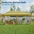 thumbnail image 3 of 10x20 FT Pop Up Outdoor Canopy Tent – 4 Removable Sidewalls, with One Push Setup, Reinforced Frame, Outdoor Easy Up Canopy Tent with Portable Roller Bag, Adjustable Height, Sandbags, 3 of 7