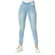 thumbnail image 1 of Jeans Tiro Alto Lentejuelas Mujer Tipo Colombiano Bleanch Casual gris 11 Incógnita 110084, 1 of 5