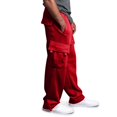 thumbnail image 6 of Dwellite Mens Sweat Pants Baggy Gym Wide Leg Oversized Lounge Relaxed Fit Comfortable Loose Fit Casual Cargo Pants 2026 Red L, 6 of 10