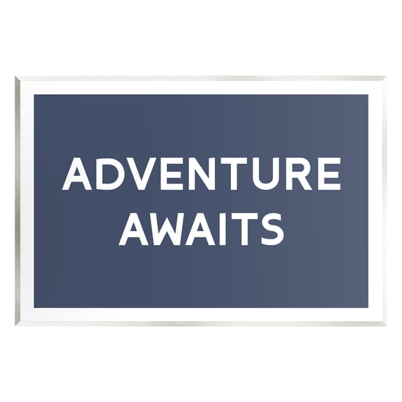 Stupell Industries Adventure Awaits Motivating Phrase Inspirational Painting Unframed Art Print Wall Art