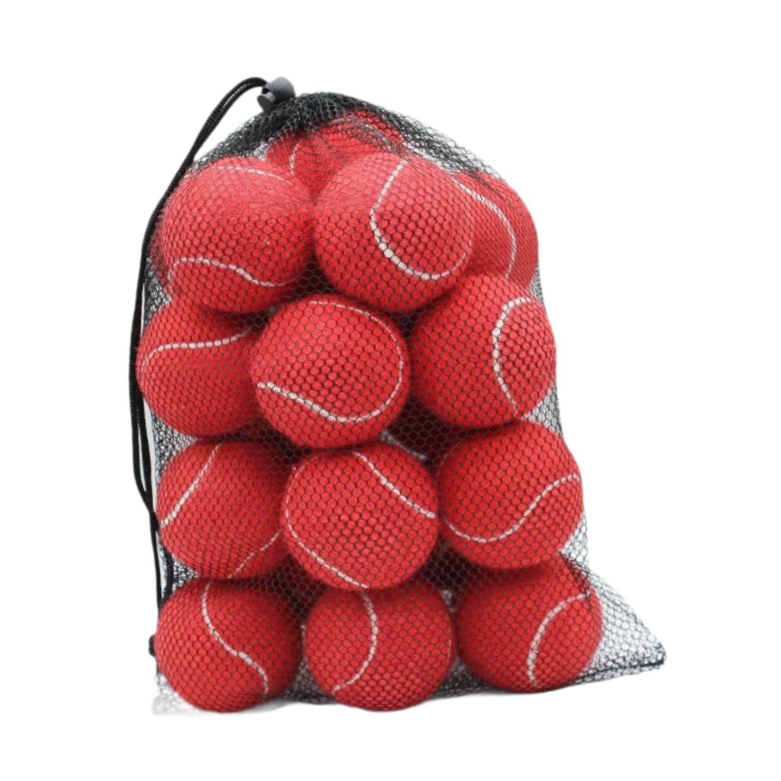 funtasica 20 Pieces Tennis Balls Wear Resistant Resilience 2.52" Dia, Elastic Balls Training Balls for Playing with Dogs Racquet Sports Orange