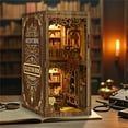 thumbnail image 1 of BotaniNest Ancient Book Room DIY Book Kit | Light DIY Miniature Bookshelf Insert Kit 3D Wooden Puzzle For Bookshelf For Book Lovers &, 1 of 7