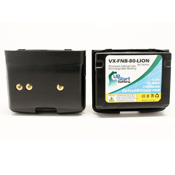 2x Pack - UpStart Battery Yaesu VX-7RB Battery - Replacement for Yaesu FNB-80Li Two-Way Radio Battery (1400mAh, 7.4V, Lithium-Ion)