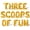 Gold, variant on Letter Balloons - THREE SCOOPS OF FUN 16" Inch Alphabet Letters Foil Mylar Balloon 3rd Birthday Party Banner (White)
