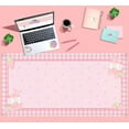 thumbnail image 3 of Cute Pink Plaid Desk Mats Strawberry Milk Gaming Desk Pad, Kawaii Extended Mouse Pad Kawaii Large Keyboard Mats XXL, Laptop Mat for Desk, Desktop Mat Mousepad Office Decor for Women 31.5"x15.75", 3 of 6