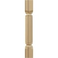 thumbnail image 2 of Ekena Millwork 5"W x 5"D x 35 1/2"H Raymond Reeded Cabinet Column (Top Block: 6", Bottom Block: 7"), Cherry, 2 of 7