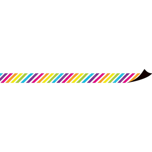Teacher Created Resources Brights 4Ever Stripes Magnetic Border, 24 Feet