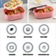 thumbnail image 4 of Uuiauoio Double-layer Adults Bento Lunch Box,Salad Container Salad Bowl,Leakproof Lunch Box Divided Food Meal Storage Containers Stackable 2 Layer for Picnic, 4 of 6
