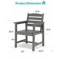thumbnail image 6 of Okeysen 1 Outdoor Plywood Dining Arm Chairs - Set of 2, Gray, 6 of 11