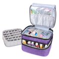 thumbnail image 1 of Nail Polish Carrying Organizer Storage Case 30 Bottles (15ml - 0.5 Fl.oz) Double Layers Nail Polish Organizer, Manicure Accessories Holder, Travel Storage Case, Portable Soft Carrying Bag, 1 of 10