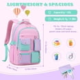 thumbnail image 2 of Soda Candy Girls Backpack for School Cute Colorblock Kids Backpack with Multi-Pocket Water Resistant Ergonomic Bookbag for Elementary Middle Hight School, 2 of 9