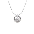thumbnail image 2 of Delight Jewelry Silvertone Antiqued Basketball Spinner Laugh Ring Charm Necklace, 18", 2 of 4