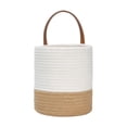thumbnail image 5 of QSTDGVPW Hanging Braided Basket Vegetable Fruit Basket Elegant Decor Basket Wall Hanging White Linen Color, 5 of 9