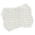 thumbnail image 1 of Ambesonne Autumn Place Mats Set of 4, Raindrops Glimmer, Standard Size, Mustard Black White, 1 of 6