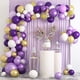 thumbnail image 1 of Muyoka Kit de arco de guirnalda de globos morados, juego de globos de confeti de oro blanco morado para deshierbe, cumpleaños, baby shower, graduación, aniversario, despedida de soltera, boda, decorac Muyoka Hogar, 1 of 6